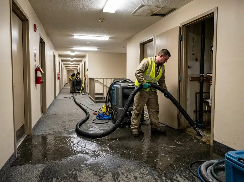 multi-unit-apartment-hallway-f-005 — frequently asked questions, Emergency Burst Pipe Water Extraction & Removal in Long Hil…